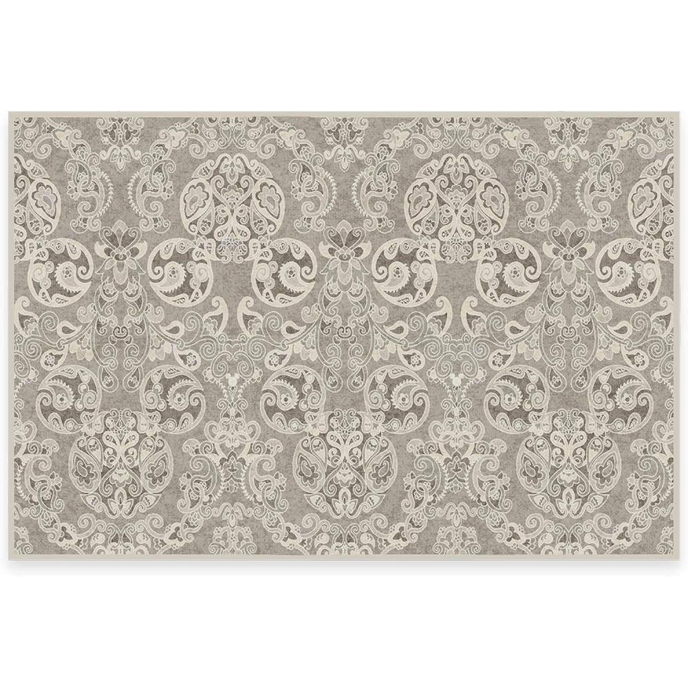 imageRUGGABLE x Disney Washable Area Rug Damask Charcoal 6 ft Round StainResistant NonSlip Medium Machine Washable Rugs for Living Room Bedroom Hallway Entryway ampamp Officewith Standard PadMickey Damask Stone Standard Pad