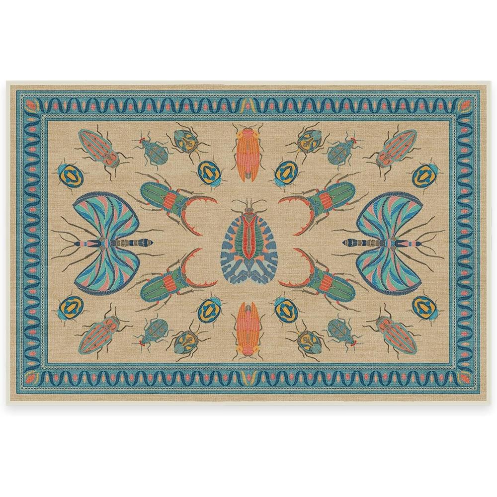 imageRUGGABLE x Iris Apfel Machine Washable Modern Area Rug  Birds of A Feather Neutral 3x5 StainResistant NonSlip  Small Rugs for Living Room Bedroom Hallway Entryway ampamp Officewith Cushioned PadA  Flutterby Multicolor  Standard Pad