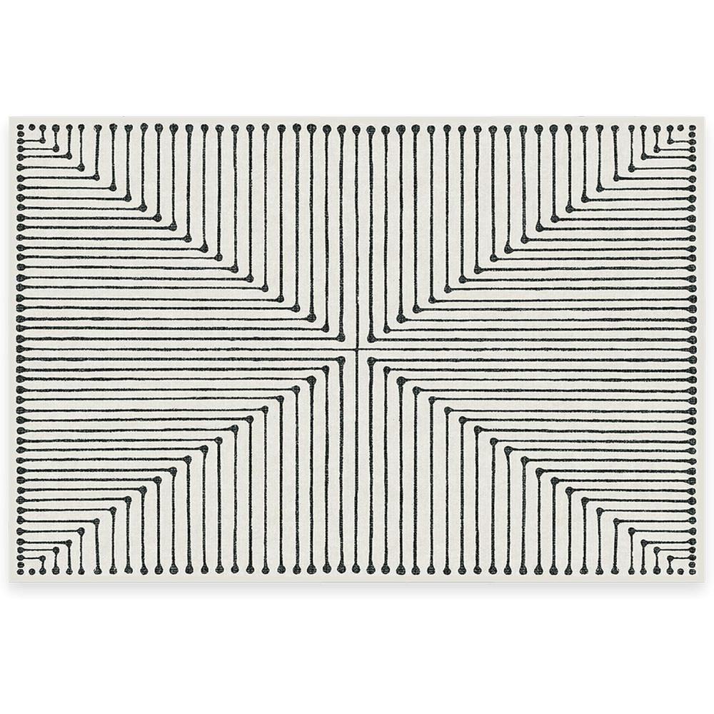 imageRUGGABLE x Jonathan Adler Machine Washable Modern Runner Rug Inkdrop Camel ampamp Ivory 25x7 StainResistant NonSlip Washable Rug for Hallway Entryway Living Room ampamp Kitchenwith Standard PadInkdrop Black Ivory Cushioned Pad