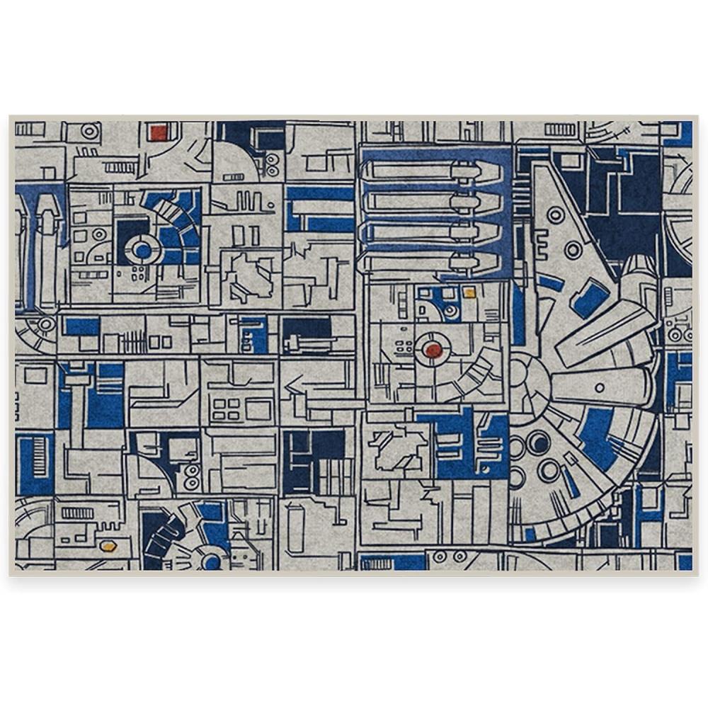 imageRUGGABLE x Star Wars Washable Area Rug Grogu Trellis Ash Grey 3x5 StainResistant NonSlip Small Machine Washable Rugs for Living Room Bedroom Hallway Entryway ampamp Officewith Standard PadSmugglers Geo R2d2 Blue Cushioned Pad