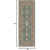 RUGGABLE Washable Area Rug – Outdoor Allura Copper Sage 5×7, Stain-Resistant, Non-Slip – Medium Machine Washable Rugs for Entryway, Patio, Balcony, Deck, & Porch–with Standard Pad(Ranier Copper Sage – Standard Pad)