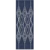 RUGGABLE Washable Area Rug – Outdoor Gingham Plaid Black & White 3×5, Stain-Resistant, Non-Slip – Small Machine Washable Rugs for Entryway, Patio, Balcony, Deck, & Porch–with Standard Pad(Gemma Lattice Royal Blue – Standard Pad)