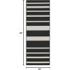 RUGGABLE Washable Area Rug – Outdoor Gingham Plaid Black & White 3×5, Stain-Resistant, Non-Slip – Small Machine Washable Rugs for Entryway, Patio, Balcony, Deck, & Porch–with Standard Pad(Sailmaker Stripe Black – Standard Pad)