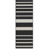 RUGGABLE Washable Area Rug – Outdoor Gingham Plaid Black & White 3×5, Stain-Resistant, Non-Slip – Small Machine Washable Rugs for Entryway, Patio, Balcony, Deck, & Porch–with Standard Pad(Sailmaker Stripe Black – Standard Pad)