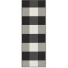 RUGGABLE Washable Area Rug – Outdoor Gingham Plaid Black & White 3×5, Stain-Resistant, Non-Slip – Small Machine Washable Rugs for Entryway, Patio, Balcony, Deck, & Porch–with Standard Pad(Gingham Plaid Black & White – Standard Pad)