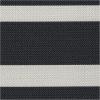 RUGGABLE Washable Area Rug – Outdoor Gingham Plaid Black & White 3×5, Stain-Resistant, Non-Slip – Small Machine Washable Rugs for Entryway, Patio, Balcony, Deck, & Porch–with Standard Pad(Sailmaker Stripe Black – Standard Pad)