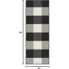 RUGGABLE Washable Area Rug – Outdoor Gingham Plaid Black & White 3×5, Stain-Resistant, Non-Slip – Small Machine Washable Rugs for Entryway, Patio, Balcony, Deck, & Porch–with Standard Pad(Gingham Plaid Black & White – Standard Pad)