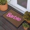 RUGGABLE Washable Front Doormat – Barbie Light Pink 2×3 Indoor/Outdoor Doormat – Fade–Resistant, Durable, Non–Slip – Welcome Mat for Entryway, Hallway, Bathroom, & Decor – with Standard Pad