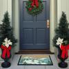 RUGGABLE Washable Front Doormat – Hohoho Red and Green 2×3 Indoor/Outdoor Doormat – Fade–Resistant, Durable, Non–Slip – Welcome Mat for Entryway, Hallway, Bathroom, & Decor – with Standard Pad(Ski You Later – Standard Pad)