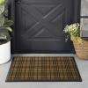 RUGGABLE Washable Front Doormat – Welcome 2×3 Indoor/Outdoor Doormat – Fade–Resistant, Durable, Non–Slip – Welcome Mat for Entryway, Hallway, Bathroom, & Decor – with Standard Pad(Linea Plaid)