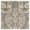 RUGGABLE x Disney Washable Area Rug – Damask Charcoal 6 ft Round, Stain-Resistant, Non-Slip – Medium Machine Washable Rugs for Living Room, Bedroom, Hallway, Entryway & Office–with Standard Pad(Mickey Damask Stone – Standard Pad)