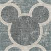 RUGGABLE x Disney Washable Area Rug – Trellis Blue 3×5, Stain-Resistant, Non-Slip – Small Machine Washable Rugs for Living Room, Bedroom, Hallway, Entryway & Office–with Standard Pad(Mickey Trellis Blue – Cushioned Pad)