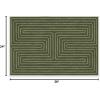 RUGGABLE x Jonathan Adler Machine Washable Modern Runner Rug – Inkdrop Camel & Ivory 2.5×7, Stain-Resistant, Non-Slip – Washable Rug for Hallway, Entryway, Living Room & Kitchen–with Standard Pad(Labyrinth Fern Green – Standard Pad)