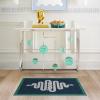 RUGGABLE x Jonathan Adler Machine Washable Modern Runner Rug – Inkdrop Camel & Ivory 2.5×7, Stain-Resistant, Non-Slip – Washable Rug for Hallway, Entryway, Living Room & Kitchen–with Standard Pad(Venom Sapphire – Cushioned Pad)