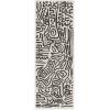RUGGABLE x Keith Haring Washable Area Rug – Block Party Multicolor 3×5, Stain-Resistant, Non-Slip – Small Machine Washable Rugs for Living Room, Bedroom, Hallway, Entryway & Office–with Standard Pad(Freestyle Black & Ivory – Standard Pad)