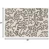 RUGGABLE x Keith Haring Washable Area Rug – Block Party Multicolor 3×5, Stain-Resistant, Non-Slip – Small Machine Washable Rugs for Living Room, Bedroom, Hallway, Entryway & Office–with Standard Pad(Block Party Black & Ivory – Cushioned Pad)
