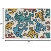 RUGGABLE x Keith Haring Washable Area Rug – Block Party Multicolor 3×5, Stain-Resistant, Non-Slip – Small Machine Washable Rugs for Living Room, Bedroom, Hallway, Entryway & Office–with Standard Pad(Block Party Multicolor – Cushioned Pad)