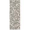RUGGABLE x Keith Haring Washable Area Rug – Block Party Multicolor 3×5, Stain-Resistant, Non-Slip – Small Machine Washable Rugs for Living Room, Bedroom, Hallway, Entryway & Office–with Standard Pad(Block Party Black & Ivory – Standard Pad)