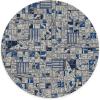 RUGGABLE x Star Wars Washable Area Rug – Grogu Trellis Ash Grey 3×5, Stain-Resistant, Non-Slip – Small Machine Washable Rugs for Living Room, Bedroom, Hallway, Entryway & Office–with Standard Pad(Smugglers Geo R2d2 Blue – Standard Pad)