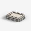 Ruggable Small Dog Bed Indestructible Washable Waterproof Cover Calming Memory Foam, Plush Crate for Dogs – 28 inch, up to 25lbs, Non Slip Couch, Premium Donut Bolster Sides Stone Grey(Bailey Plaid Charcoal & Cream Woven)