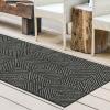 RUGGABLE Washable Area Rug – Outdoor Gingham Plaid Black & White 3×5, Stain-Resistant, Non-Slip – Small Machine Washable Rugs for Entryway, Patio, Balcony, Deck, & Porch–with Standard Pad(Parquet Black – Standard Pad)