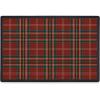 RUGGABLE Washable Front Doormat – Hohoho Red and Green 2×3 Indoor/Outdoor Doormat – Fade–Resistant, Durable, Non–Slip – Welcome Mat for Entryway, Hallway, Bathroom, & Decor – with Standard Pad(Winter Tartan Red – Standard Pad)