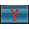 RUGGABLE Washable Front Doormat – Welcome 2×3 Indoor/Outdoor Doormat – Fade–Resistant, Durable, Non–Slip – Welcome Mat for Entryway, Hallway, Bathroom, & Decor – with Standard Pad(Lobster)