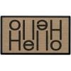 RUGGABLE Washable Front Doormat – Welcome 2×3 Indoor/Outdoor Doormat – Fade–Resistant, Durable, Non–Slip – Welcome Mat for Entryway, Hallway, Bathroom, & Decor – with Standard Pad(Hello Light Coir)