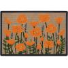 RUGGABLE Washable Front Doormat – Welcome 2×3 Indoor/Outdoor Doormat – Fade–Resistant, Durable, Non–Slip – Welcome Mat for Entryway, Hallway, Bathroom, & Decor – with Standard Pad(A – Poppy Fields)