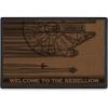 RUGGABLE Washable Front Doormat–Green Grogu Galactic Welcome Greeting 2×3 Indoor/Outdoor Doormat–Fade–Resistant, Durable, Non–Slip–Welcome Mat for Entryway, Hallway, Bathroom, Decor-with Standard Pad(Millennium Falcon Rebel’s Welcome – Standard Pad)