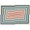 RUGGABLE x Jonathan Adler Machine Washable Modern Runner Rug – Inkdrop Camel & Ivory 2.5×7, Stain-Resistant, Non-Slip – Washable Rug for Hallway, Entryway, Living Room & Kitchen–with Standard Pad(Op Art Teal – Standard Pad)