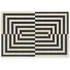 RUGGABLE x Jonathan Adler Machine Washable Modern Runner Rug – Inkdrop Camel & Ivory 2.5×7, Stain-Resistant, Non-Slip – Washable Rug for Hallway, Entryway, Living Room & Kitchen–with Standard Pad(Op Art Charcoal – Standard Pad)