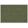 RUGGABLE x Jonathan Adler Machine Washable Modern Runner Rug – Inkdrop Camel & Ivory 2.5×7, Stain-Resistant, Non-Slip – Washable Rug for Hallway, Entryway, Living Room & Kitchen–with Standard Pad(Labyrinth Fern Green – Cushioned Pad)