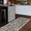 RUGGABLE x Keith Haring Washable Area Rug – Block Party Multicolor 3×5, Stain-Resistant, Non-Slip – Small Machine Washable Rugs for Living Room, Bedroom, Hallway, Entryway & Office–with Standard Pad(Freestyle Black & Ivory – Standard Pad)