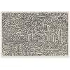 RUGGABLE x Keith Haring Washable Area Rug – Block Party Multicolor 3×5, Stain-Resistant, Non-Slip – Small Machine Washable Rugs for Living Room, Bedroom, Hallway, Entryway & Office–with Standard Pad(Freestyle Black & Ivory – Cushioned Pad)