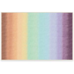 RUGGABLE Washable Area Rug – Spectrum Rainbow 3×5, Stain-Resistant, Non-Slip – Small Machine Washable Rugs for Living Room, Bedroom, Hallway, Entryway & Office–with Standard Pad(Spectrum Rainbow – Cushioned Pad)
