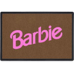 RUGGABLE Washable Front Doormat – Barbie Light Pink 2×3 Indoor/Outdoor Doormat – Fade–Resistant, Durable, Non–Slip – Welcome Mat for Entryway, Hallway, Bathroom, & Decor – with Standard Pad