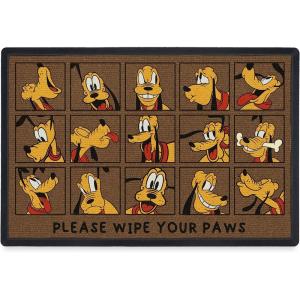 RUGGABLE Washable Front Doormat – Disney Pluto’s Paws 2×3 Indoor/Outdoor Doormat – Fade–Resistant, Durable, Non–Slip – Welcome Mat for Entryway, Hallway, Bathroom, & Decor – with Standard Pad(Pluto’s Paws – Standard Pad)