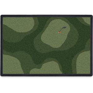 RUGGABLE Washable Front Doormat – Welcome 2×3 Indoor/Outdoor Doormat – Fade–Resistant, Durable, Non–Slip – Welcome Mat for Entryway, Hallway, Bathroom, & Decor – with Standard Pad(Tee Time)