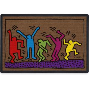 RUGGABLE Washable Front Doormat – Welcome 2×3 Indoor/Outdoor Doormat – Fade–Resistant, Durable, Non–Slip – Welcome Mat for Entryway, Hallway, Bathroom, & Decor – with Standard Pad(Dance Party)