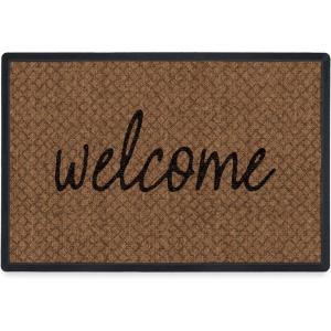 RUGGABLE Washable Front Entryway 2×3 Welcome Door Mat, The Home Edit Welcome, Premium Doormat for Indoor Outdoor Entry with Gripper Non Slip Pad