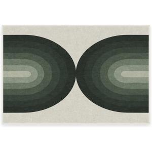 RUGGABLE Washable Modern Area Rug – Absida Rainbow 5×7, Stain-Resistant, Non-Slip – Medium Machine Washable Rugs for Living Room, Bedroom, Hallway, Entryway & Office–with Standard Pad(Sage – Cushioned Pad)