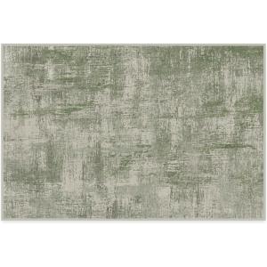 RUGGABLE Washable Modern Area Rug – Impasto Natural 3×5, Stain-Resistant, Non-Slip – Small Machine Washable Rugs for Living Room, Bedroom, Hallway, Entryway & Office–with Standard Pad(Sage Green – Cushioned Pad)