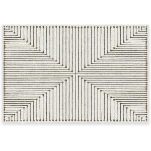 RUGGABLE x Jonathan Adler Machine Washable Modern Runner Rug – Inkdrop Camel & Ivory 2.5×7, Stain-Resistant, Non-Slip – Washable Rug for Hallway, Entryway, Living Room & Kitchen–with Standard Pad(Inkdrop Camel & Ivory – Standard Pad)