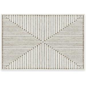 RUGGABLE x Jonathan Adler Machine Washable Modern Runner Rug – Inkdrop Camel & Ivory 2.5×7, Stain-Resistant, Non-Slip – Washable Rug for Hallway, Entryway, Living Room & Kitchen–with Standard Pad(Inkdrop Camel & Ivory – Cushioned Pad)