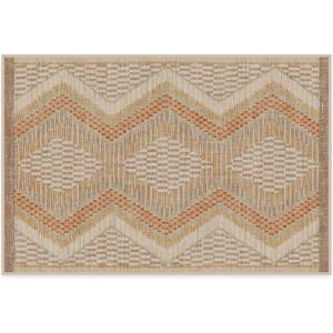 RUGGABLE x Justina Blakeney Machine Washable Area Rug – Josephine Midnight 4×6, Stain-Resistant, Non-Slip – Medium Rugs for Living Room, Bedroom, Hallway, Entryway & Office–with Standard Pad(Natural & Terra – Standard Pad)