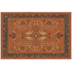 RUGGABLE x Justina Blakeney Machine Washable Area Rug – Josephine Midnight 4×6, Stain-Resistant, Non-Slip – Medium Rugs for Living Room, Bedroom, Hallway, Entryway & Office–with Standard Pad(Eartha Terracotta – Cushioned Pad)