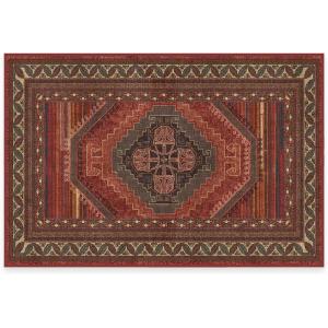 RUGGABLE x Star Wars Washable Area Rug – Grogu Trellis Ash Grey 3×5, Stain-Resistant, Non-Slip – Small Machine Washable Rugs for Living Room, Bedroom, Hallway, Entryway & Office–with Standard Pad(B – Mandalore Scarlet Red – Cushioned Pad)