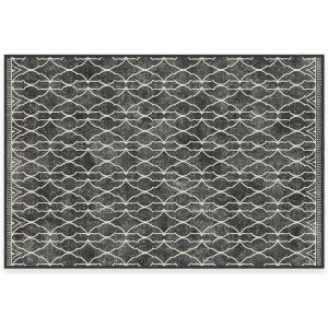 RUGGABLE x Star Wars Washable Area Rug – Grogu Trellis Ash Grey 3×5, Stain-Resistant, Non-Slip – Small Machine Washable Rugs for Living Room, Bedroom, Hallway, Entryway & Office–with Standard Pad(Grogu Trellis Black – Standard Pad)