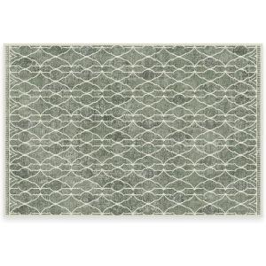 RUGGABLE x Star Wars Washable Area Rug – Grogu Trellis Ash Grey 3×5, Stain-Resistant, Non-Slip – Small Machine Washable Rugs for Living Room, Bedroom, Hallway, Entryway & Office–with Standard Pad(Grogu Trellis Sage Green – Standard Pad)